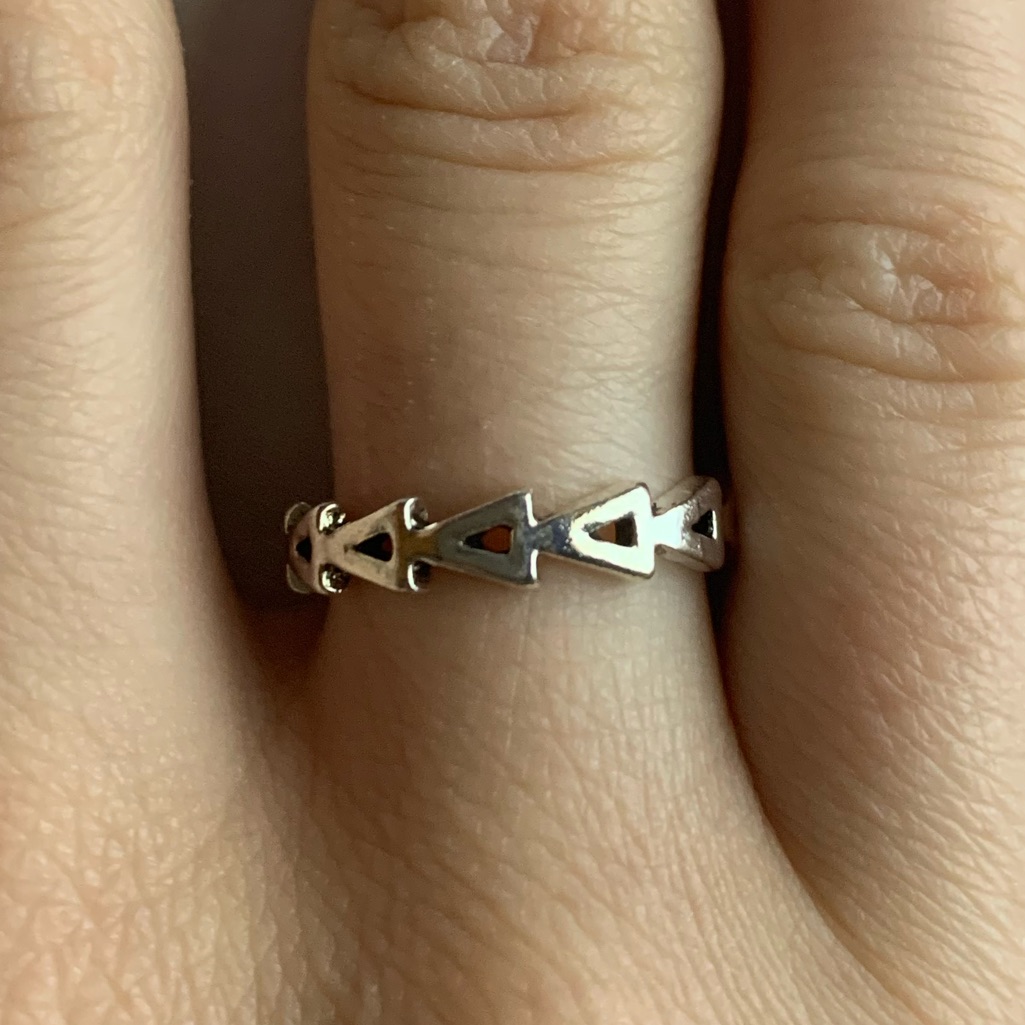 Silver Triangular Ring